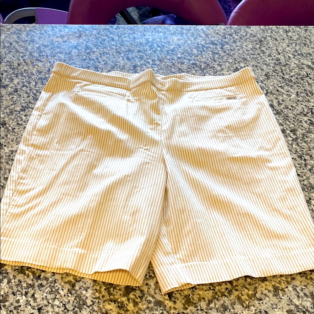 Jones of NY Striped Tan Women's Shorts